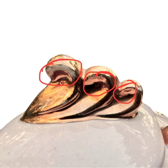 Hull Art Porcelain Magnolia and Gold Trim Teapot U.S.A. 1940's - Picture 9 of 13